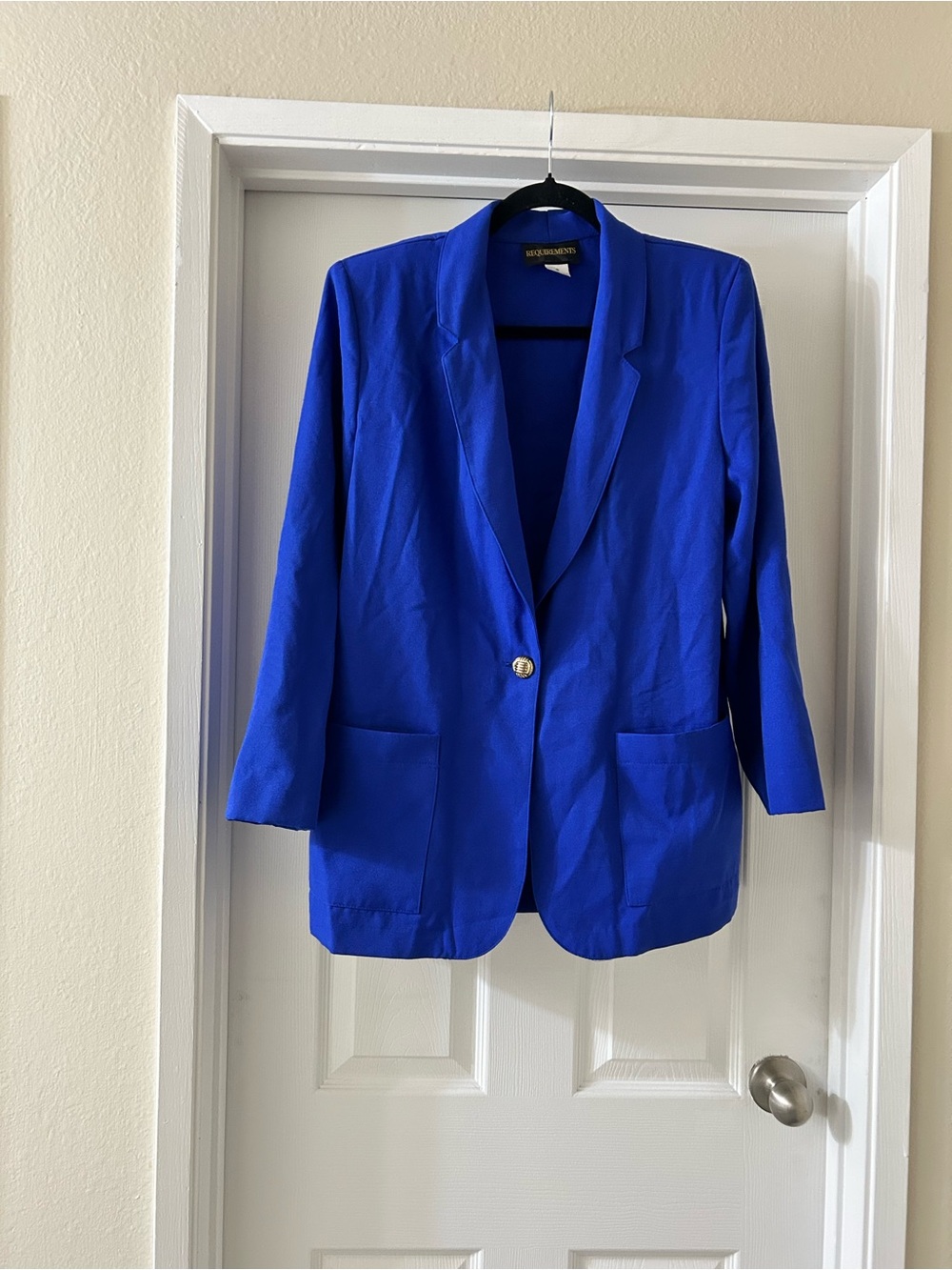 Requirements Royal Blue Single-Button Blazer